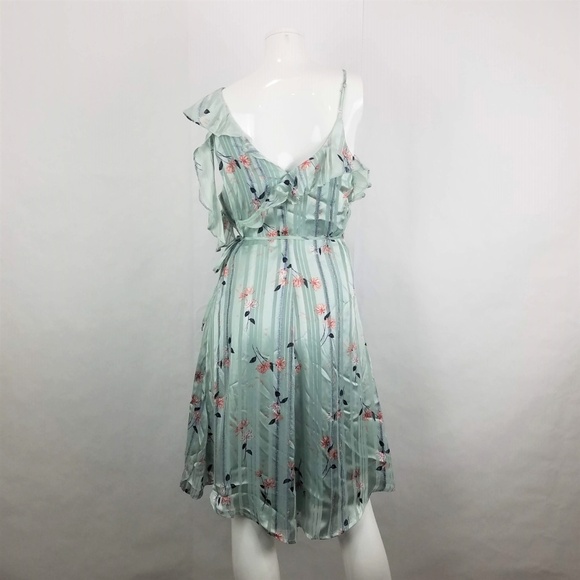 ASTR Mint Josie Ruffle Cold Shoulder Mini Dress - Picture 3 of 7